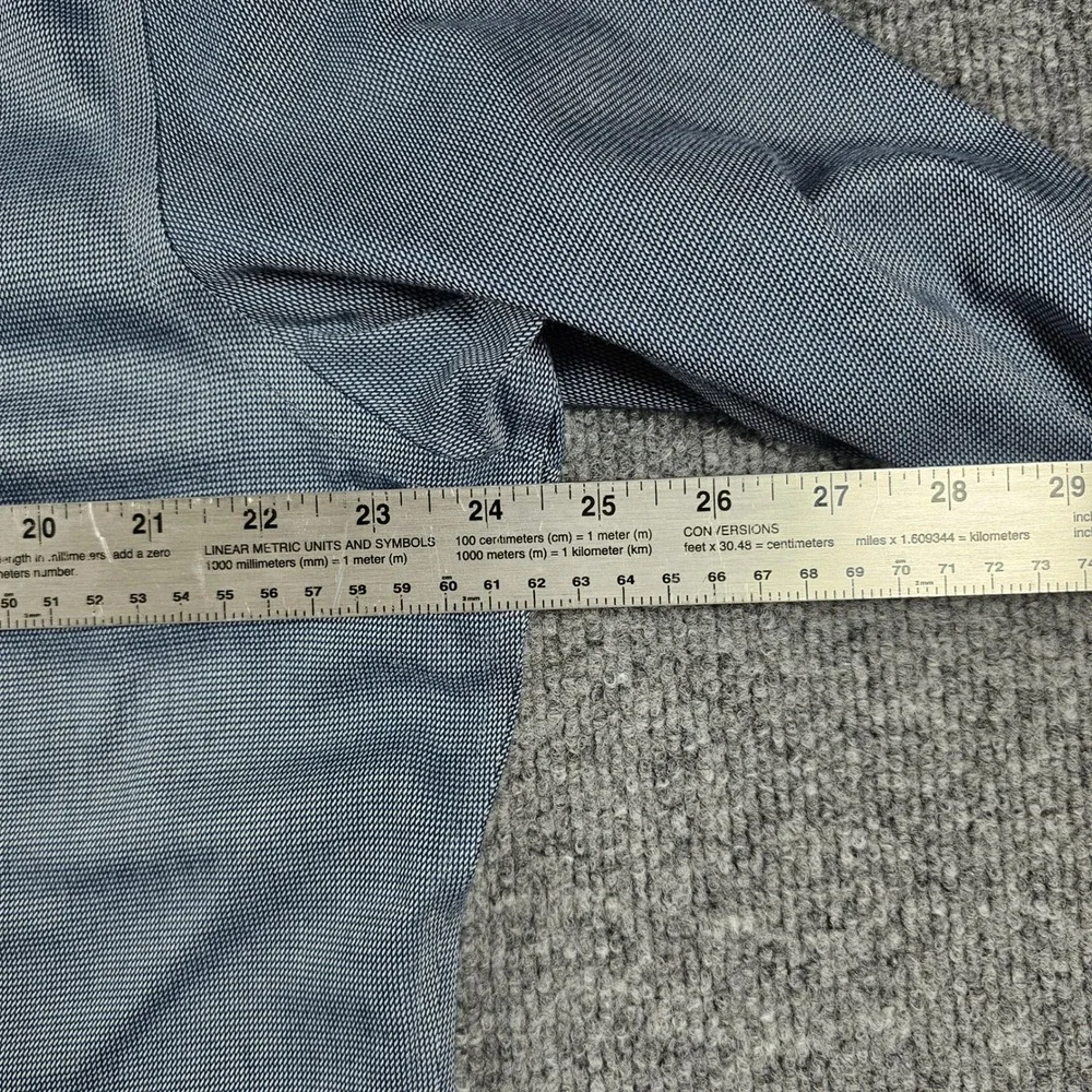Banana Republic Mens XL Blue No-Iron Tailored Slim Fit Micro Pattern Dress Shirt